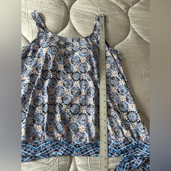 Swimsuits for All size 22 blouson style tankini top blue/pink geometric print - Picture 8 of 11